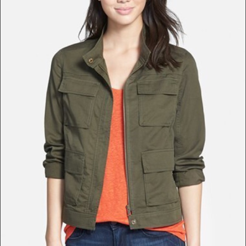 Caslon Utility Jacket Olive L